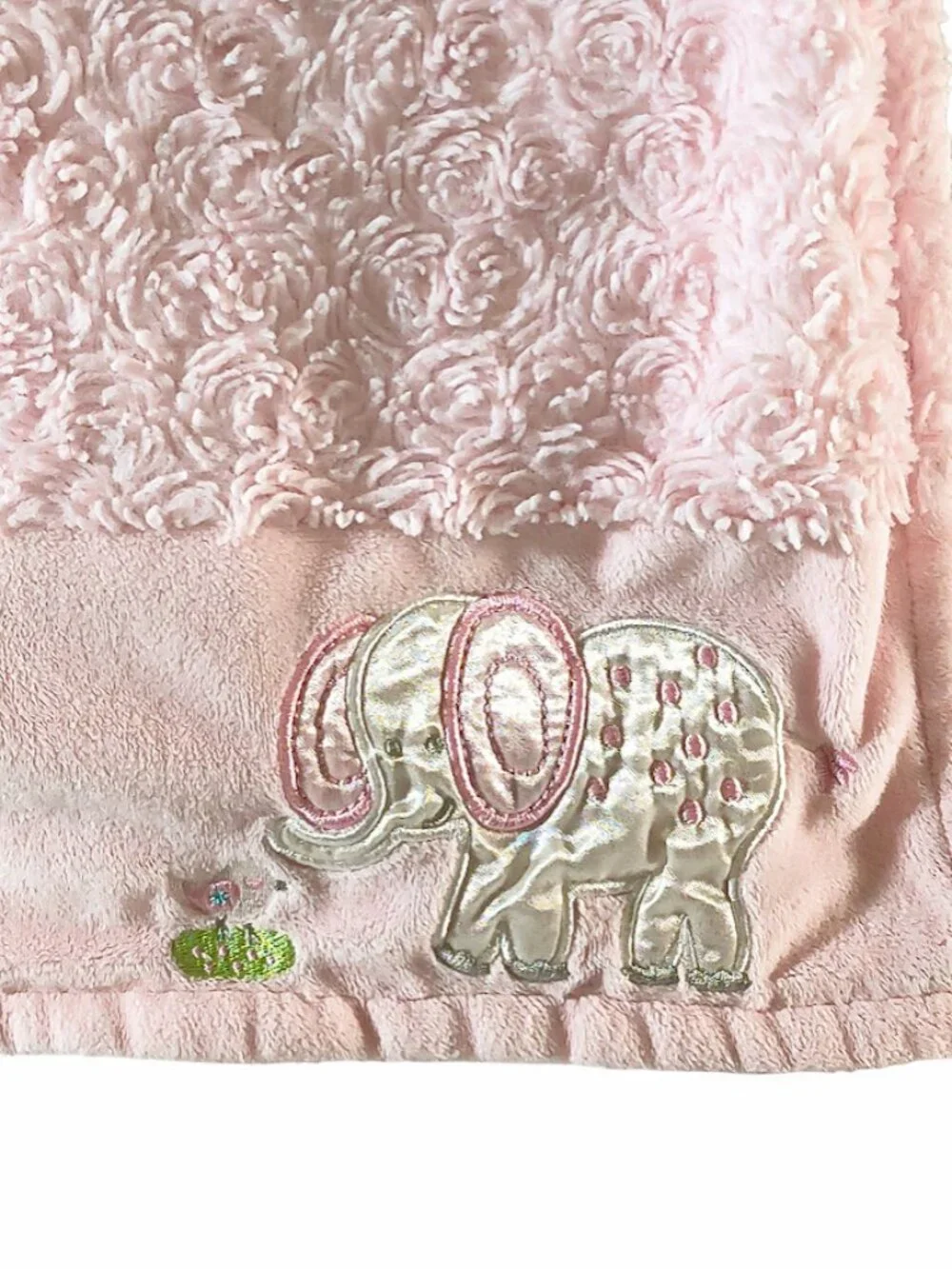 2015 Sumersault Bird Satin Elephant Swirls Pink Lovey Security Blanket 31